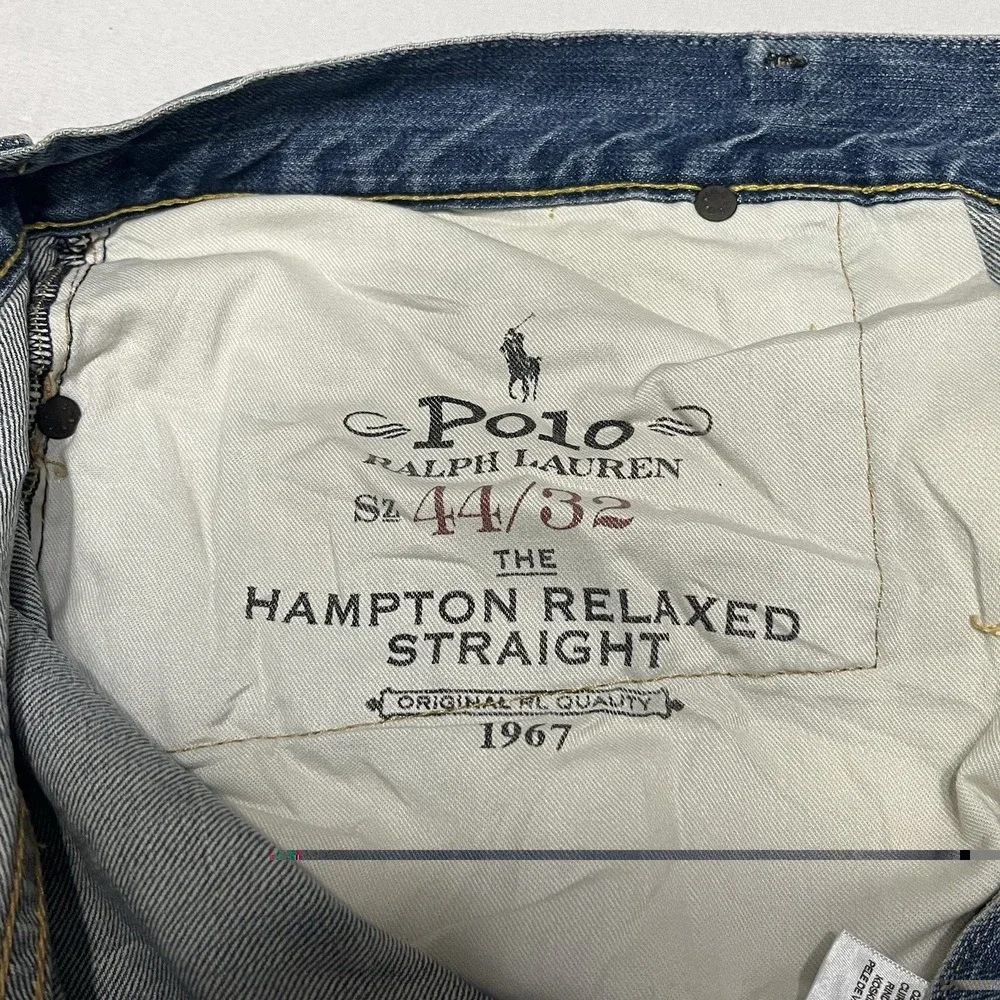 Polo Ralph Lauren Hampton Relaxed Straight Jeans Men's 44x32 Medium Wash